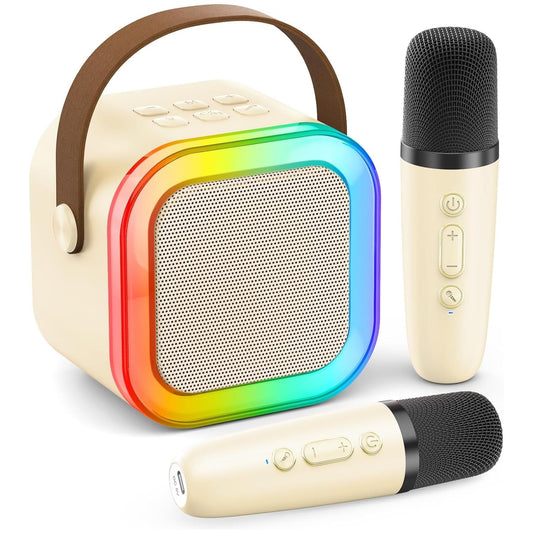 カラオケセット Bluetooth5.3 スピーカー ワイヤレス マイク 2本 カラオケ家庭用