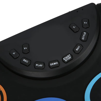 Matybobe 大人の初心者のためのポータブルカラー電子ドラムハンドロール型楽器 (虹色)