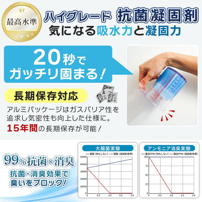防災グッズ 防災トイレ 災害用/非常用/携帯用 汚物袋 防臭袋 ハイグレード凝固剤 ポリ手袋 日本語説明書付き