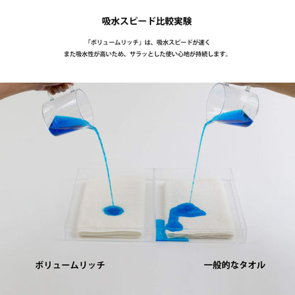 タオル研究所 [ボリュームリッチ] #003 フェイスタオル チャコールグレー 5枚セット ホテル仕様 ふかふか 高速吸水 綿100% 耐久性 毛羽落ち少ない
